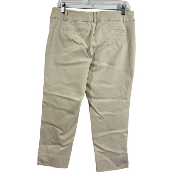 Loft Marisa The Riviera Career Pants cropped dress pants Cream Size 8P - Picture 2 of 12